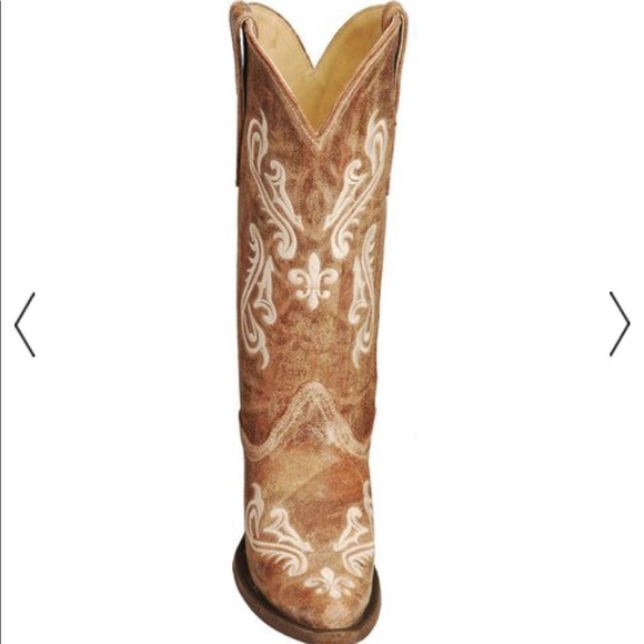 ⚜️Corral  Fleur-De-Lis Embroidered Cowgirl boots - Picture 3 of 8